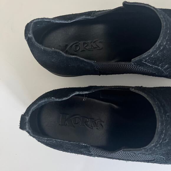 Korks Kork-Ease 'Gertrude' Women's 7.5M Black Suede Slip On Comfort Shoe - Picture 4 of 7